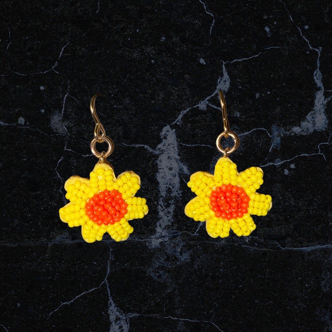 Sunflower earrings